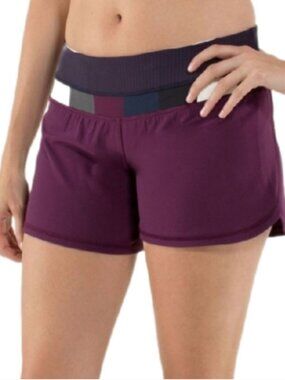 Lululemon Groovy Run Shorts Plum Running Athletic Sporty Size 2